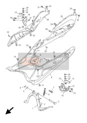 5C2F74810100, Basetta, Pedana Poggiapiedi, Yamaha, 2